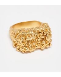 & Other Stories - Vierkante Ring Met Textuur - Lyst