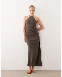 ASOS - Halter Strappy Back Maxi Dress - Lyst