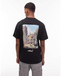 Carhartt - Camiseta Negra De Corte Suelto Con Estampado Trasero Wiptopia De - Lyst