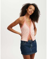 Cotton On - Alexa Button Front Halter - Lyst