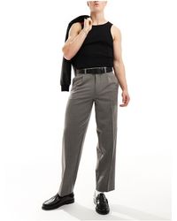 New Look - Pantaloni con fondo ampio marroni - Lyst