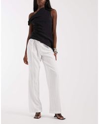 River Island - Tailored Wide Leg Trouser - Lyst