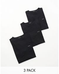 PS by Paul Smith - Paul smith - confezione da 3 t-shirt da casa nere con logo - Lyst