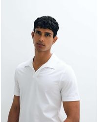 Mango - T-Shirt Met Kraag Met Split - Lyst