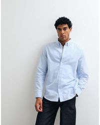 ASOS - Regular Fit Oxford Shirt With Chest Embroidery - Lyst