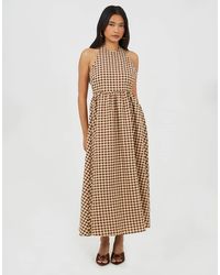 Brave Soul - Gingham Halterneck Maxi Dress - Lyst