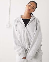 Weekday - Essence Boxy Zip Thru Hoodie - Lyst