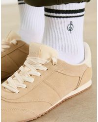 Stradivarius - Set Van 2 Paar Gestreepte En Geborduurde Sokken - Lyst