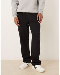 ASOS - Joggers Negros Básicos De Pernera Recta De - Lyst