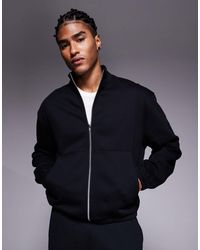 ASOS - Relaxed Zip Through Jersey Track Jacket - Lyst