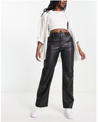 Hollister - Faux Leather Dad Trouser - Lyst
