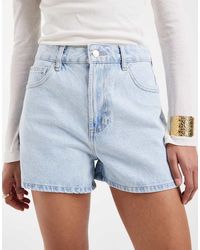 ASOS - High Waist Denim Shorts - Lyst