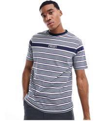 Marshall Artist - T-shirt a maniche corte color navy a righe - Lyst