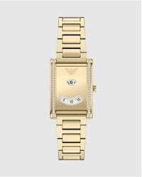 Emporio Armani - Two-Hand-Tone Stainless Steel Watch - Lyst