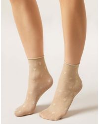 Calzedonia - Glitter And Heart Sheer Socks - Lyst