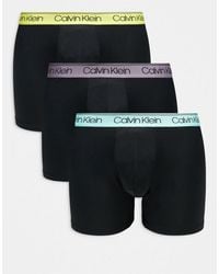 Calvin Klein - – 3er-pack boxershorts aus stretch-mikrofaser mit bund - Lyst
