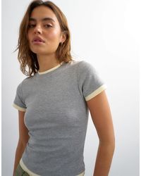TOPSHOP - – mehrlagiges, tailliertes t-shirt - Lyst