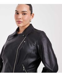 ONLY - Faux Leather Biker Jacket - Lyst