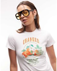 The Frolic - Exclusive Orange Graphic Front Baby Tee - Lyst