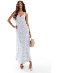New Look - Crinkle Strappy Midi Dress - Lyst