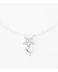 Lovisa - Ketting Van Sterling Met Steeltje Met Zirkonia Steentjes - Lyst