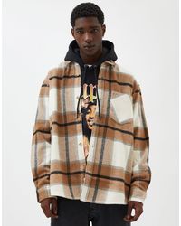 pull and bear checked overshirt