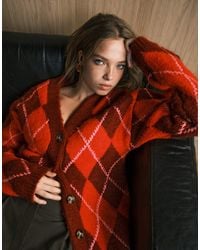 ASOS - – aufgeraute boyfriend-strickjacke - Lyst