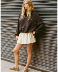 Pull&Bear - Fließende jacke mit kontrastbesatz - Lyst