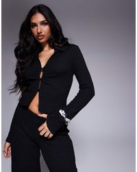 ASOS - Textured Long Sleeve Button Up Shirt - Lyst