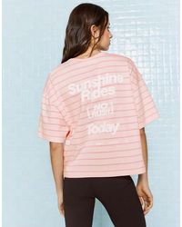 Bershka - Short Sleeve Oversize Print T-shirt - Lyst