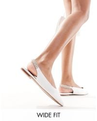 London Rebel - Bridal Embellished Flat Shoes - Lyst