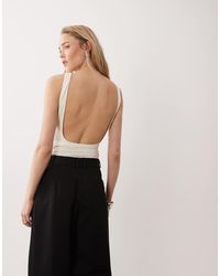 Miss Selfridge - Sculpted Low Back Bodysuit - Lyst