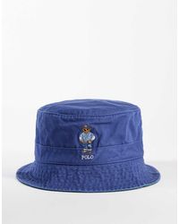Polo Ralph Lauren - Bear Embroidered Denim Bucket Hat - Lyst