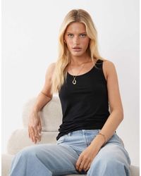 Jdy - Ribbed Tank Top - Lyst