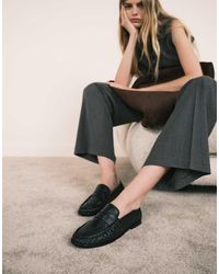 ASOS - Mayfair Premium Ruched Loafers - Lyst