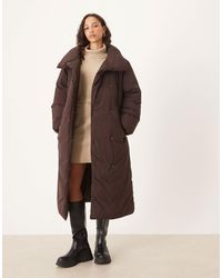 ASOS - Funnel Neck Longline Puffer Jacket - Lyst