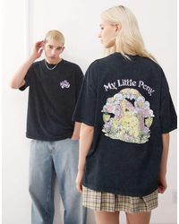ASOS - T-Shirt Oversize Nera Con Stampa "My Little Pony" - Lyst