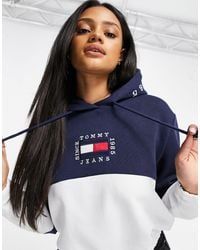 tommy hilfiger navy hoodie women's