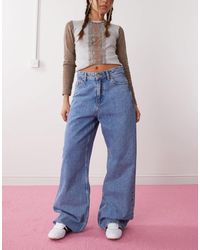 Dr. Denim - Donna - jean décontracté coupe droite ample à taille haute - moyen délavé - Lyst