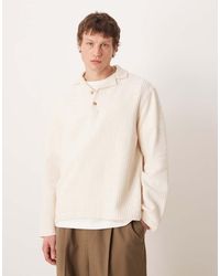 ASOS - Relaxed Camp Collar Overhead Textured Shirt - Lyst