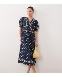Nobody's Child Petite - Saffy Bell Sleeve Polkadot Midi Dress - Lyst