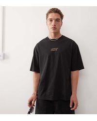Collusion - T-Shirt Nera Con Stampa Del Logo - Lyst