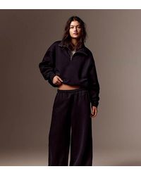 Bershka - Tall Plush Parachute Trousers - Lyst
