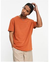 ASOS - T-shirt épais 240 gsm coupe décontractée - orange - Lyst