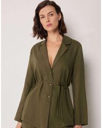 Calzedonia - Blazer With Linen And Viscose - Lyst