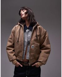 Carhartt - Og active - veste à capuche avec fermeture éclair - beige - Lyst