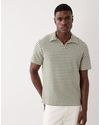 Mango - Striped Camp Collar Knit T-shirt - Lyst