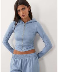 Kaiia - Cotton Rich Soft Touch Zip Through Hoodie Co-Ord - Lyst