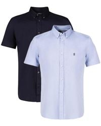 French Connection - Cotton Short Sleeve Oxford Shirt - Lyst