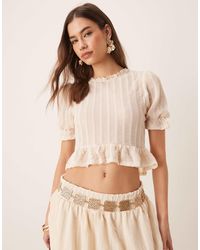 ASOS - – kurzärmliges, gesmoktes oberteil - Lyst
